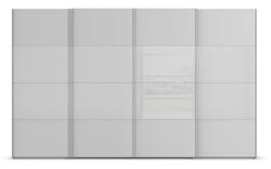 Goossens kledingkast finca combi glans mat glas grijs hoogwaardig meubelplaat - 8244398-{merk}-finca-combi-sts-grijs-schuifdeuren-01